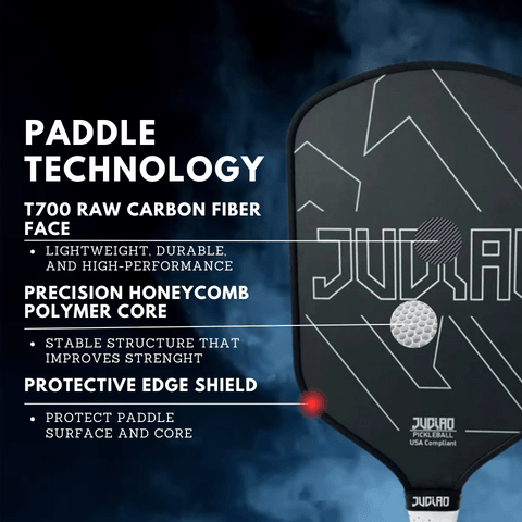 JCO SHOCKED 16mm Elongated Raw Carbon Super Spin Paddle