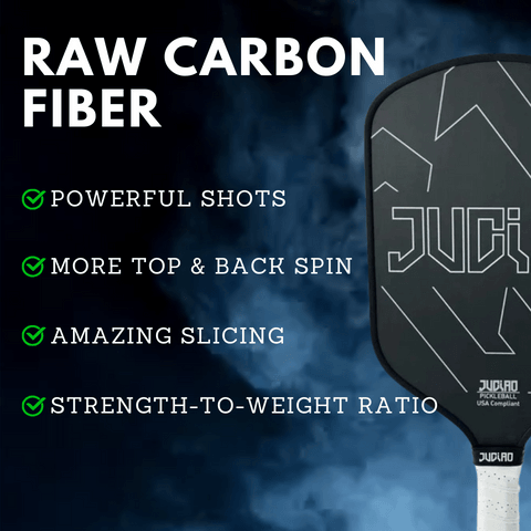 JCO SHOCKED 16mm Elongated Raw Carbon Super Spin Paddle